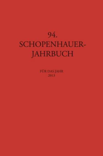 Schopenhauer Jahrbuch 94/2013