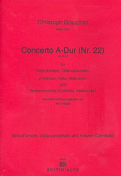 Concerto A-Dur Nr.22 für Viola d’amore,Viola concertato, sStreicher und Bc