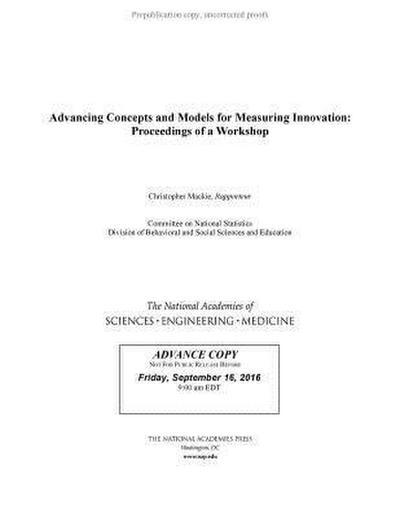 Advancing Concepts and Models for Measuring Innovation