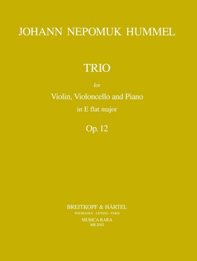Klaviertrio Es-Dur op.12für Violine, Violoncello und Klavier