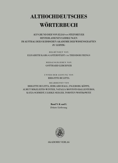 Band V: K-L, 10. Lieferung (lebenkla bis fir-leiten)