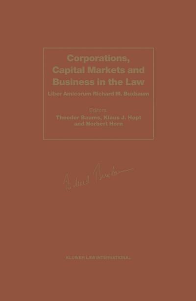 Corporations, Capital Markets ad Business in the Law