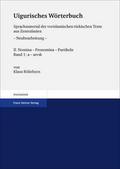 Uigurisches Wörterbuch. Sprachmaterial der vorisla