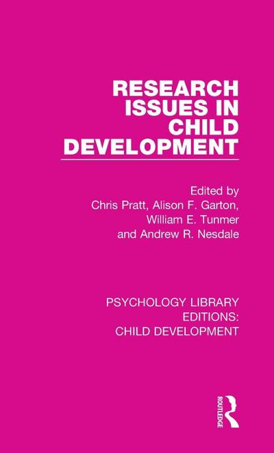 Research Issues in Child Development