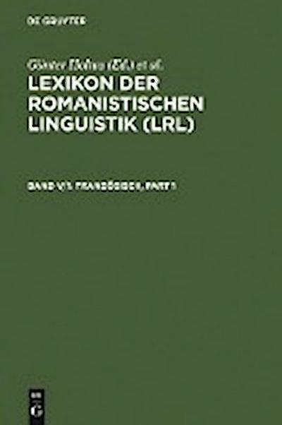 Lexikon der Romanistischen Linguistik (LRL) Französisch