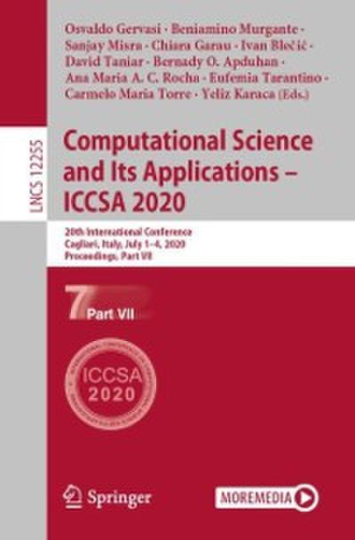 Computational Science and Its Applications - ICCSA 2020