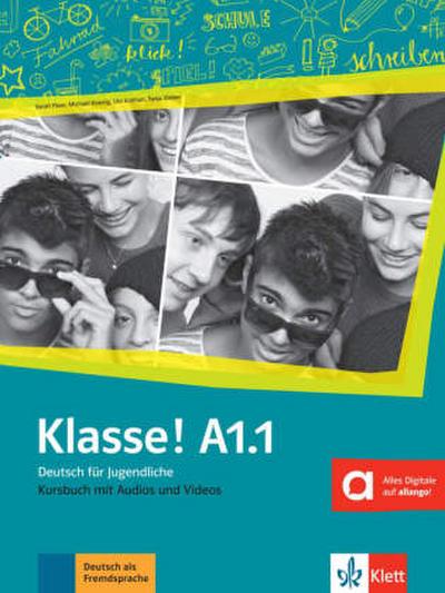 Klasse! A1.1.  Kursbuch mit Audios und Videos online