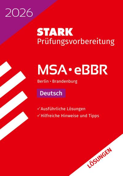 STARK Lösungen zu Deutsch - MSA/eBBR 2026 Berlin/Brandenburg - Prüfungsvorbereitung