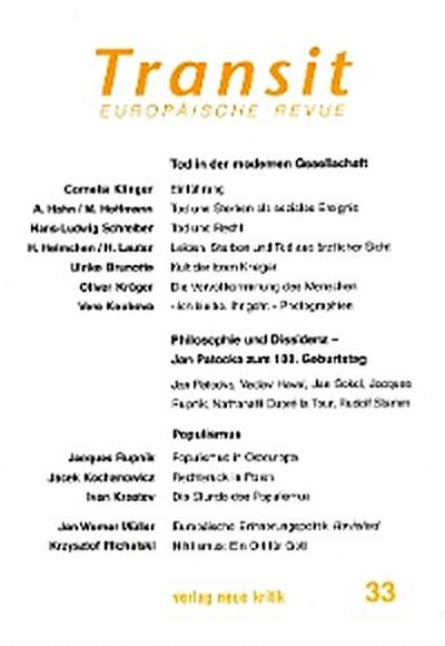 Transit 33. Europäische Revue