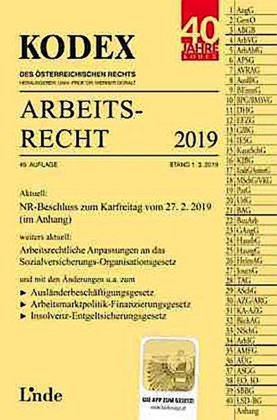 KODEX Arbeitsrecht 2019 (f. Österreich)