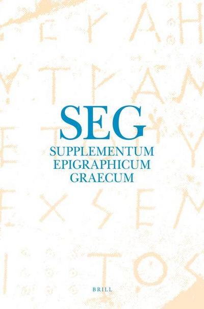 Supplementum Epigraphicum Graecum, Volume LXV (2015)