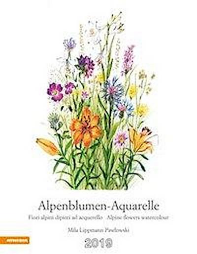 Alpenblumen-Aquarelle Kalender 2019