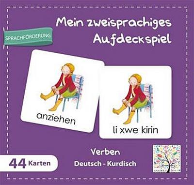 Mein zweisprachiges Aufdeckspiel, Verben Deutsch-Kurdisch (Kinderspiel)