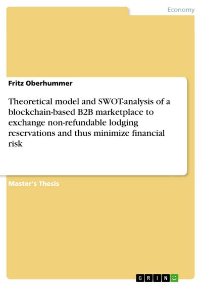Theoretical model and SWOT-analysis of a blockchain-based B2B marketplace to exchange non-refundable lodging reservations and thus minimize financial risk