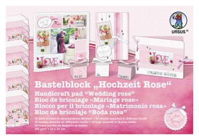 URSUS Bastelblock "Hochzeit Rose"