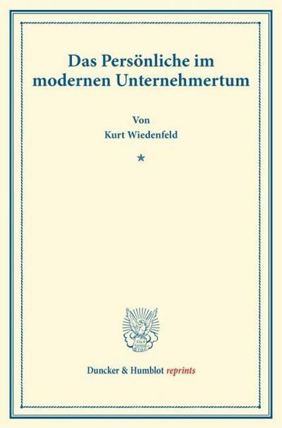 Das Persönliche im modernen Unternehmertum.