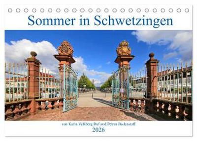 Sommer in Schwetzingen von Karin Vahlberg Ruf und Petrus Bodenstaff (Tischkalender 2026 DIN A5 quer), CALVENDO Monatskalender