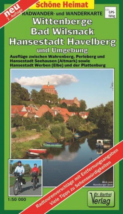 Radwander- und Wanderkarte Wittenberge, Bad Wilsnack, Hansestadt Havelberg und Umgebung 1:50000