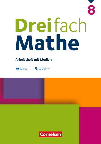 Dreifach Mathe 8. Schuljahr - Ausgabe 2021 - Arbeitsheft mit Medien und Lösungen
