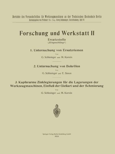 Forschung und Werkstatt II