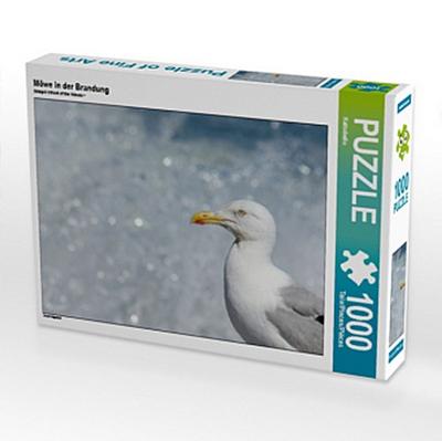 Möwe in der Brandung (Puzzle)