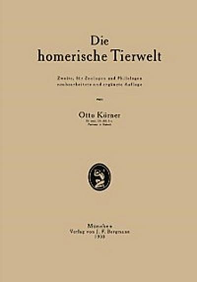 Die homerische Tierwelt