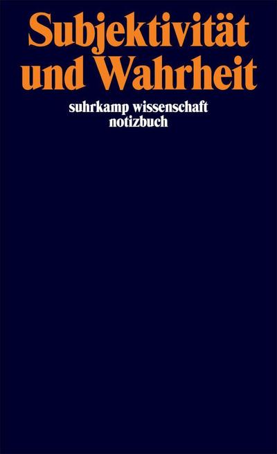 Foucault Notizbuch "Subjektivität und Wahrheit" (großes Notizbuch)