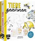 Tiere zeichnen - Das XXL-Starter-Set: Zwei Bücher 