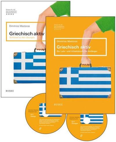 Griechisch aktiv - Lehr- und Arbeitsbuch, Schlüssel zu den Übungen, Audio-CDs, MP3 und eine Lernkarte