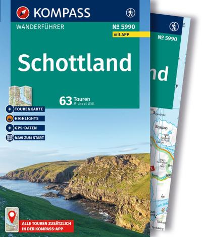 KOMPASS Wanderführer Schottland, 63 Touren mit Extra-Tourenkarte