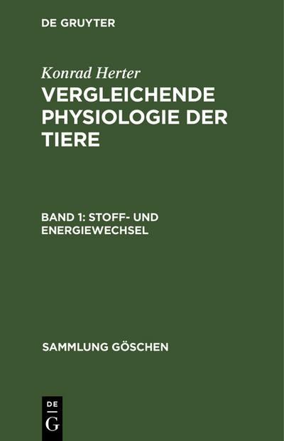 Stoff- und Energiewechsel