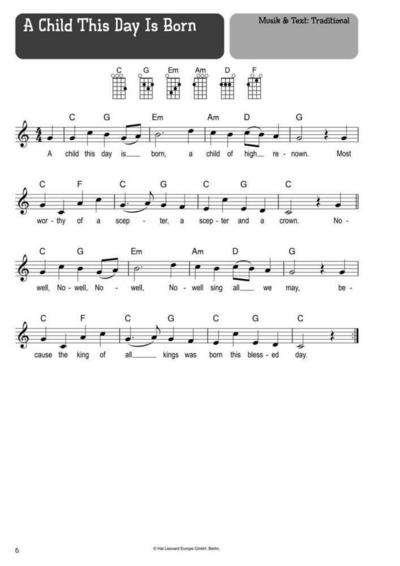 100 Kinderlieder für Ukulele - Weihnachten