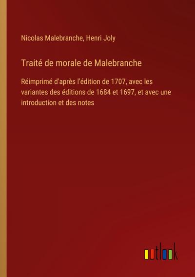 Traité de morale de Malebranche