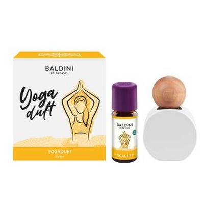 Baldini Yogaduft Set mit 10ml Yogaduft und Duftvase mit Holzkugel
