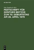 Festschrift für Günther Beitzke zum 70. Geburtstag