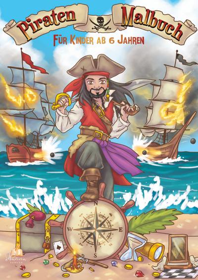 Piraten Malbuch für Kinder ab 6 Jahren