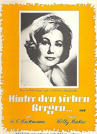 Hinter den sieben Bergen:Einzelausgabe Gesang und Klavier