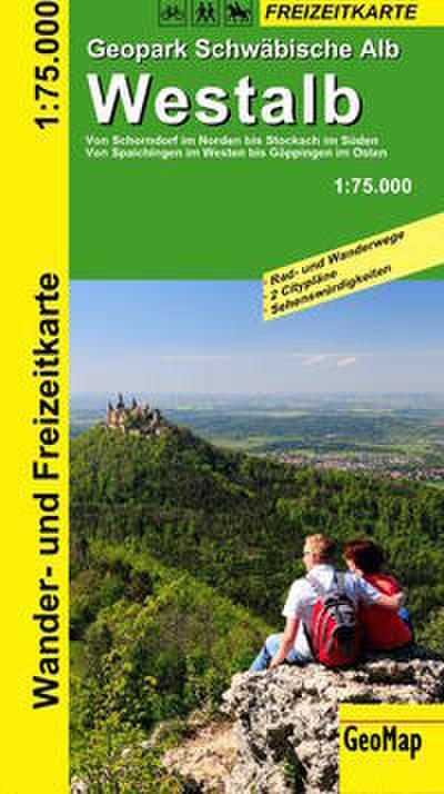 Westalb, Geopark Schwäbische Alb, Rad- und Freizeitkarte