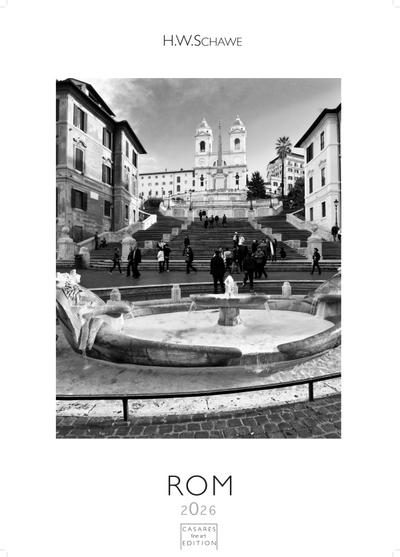 Rom schwarz-weiss Kalender 2026 - Wandkalender | Fotokalender Italien 29x21cm - . mit Historischen Motiven - Perfekt für Kunst, Architektur & Rom-Liebhaber