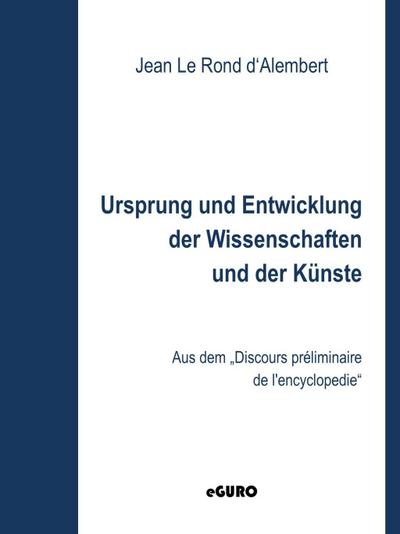 Ursprung und Entwicklung der Wissenschaften und der Künste