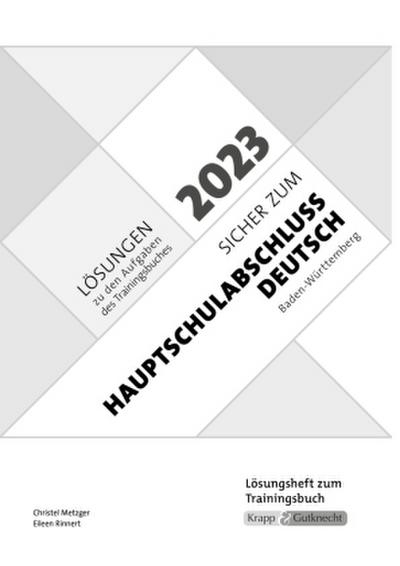 Sicher zum Hauptschulabschluss Deutsch Baden-Württemberg 2023 und 2024, m. 1 Online-Zugang