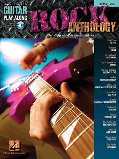 Rock Anthology Guitar Play-Along Volume 81 Book/Online Audio [With 2] - Hal Leonard Corp