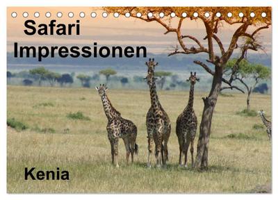 Safari Impressionen / Kenia (Tischkalender 2026 DIN A5 quer), CALVENDO Monatskalender