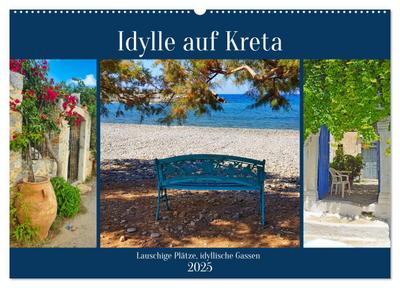 Idylle auf Kreta (Wandkalender 2025 DIN A2 quer), CALVENDO Monatskalender