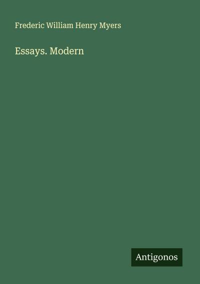 Essays. Modern