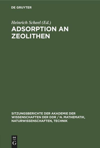 Adsorption an Zeolithen - Heinrich Scheel