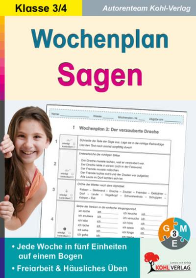 Wochenplan Sagen 3/4