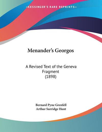 Menander’s Georgos