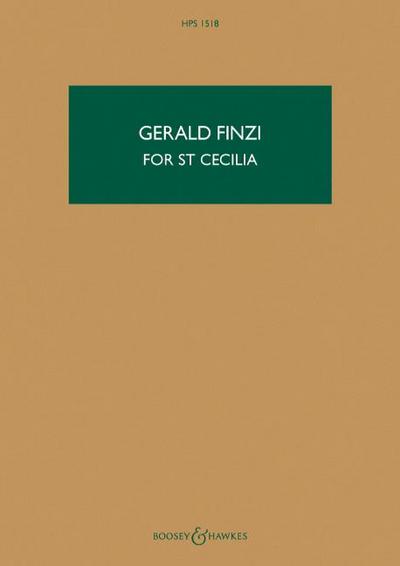 For St Cecilia, Op. 30: Hawkes Pocket Score 1518