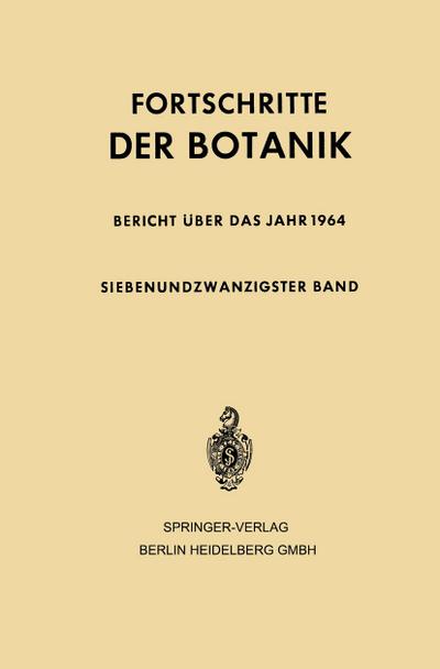 Fortschritte der Botanik